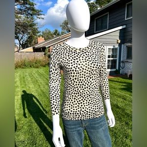 JCrew Merino Wool Leopard Dot Sweater